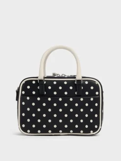 Sianna Polka-Dot Bowling Bag