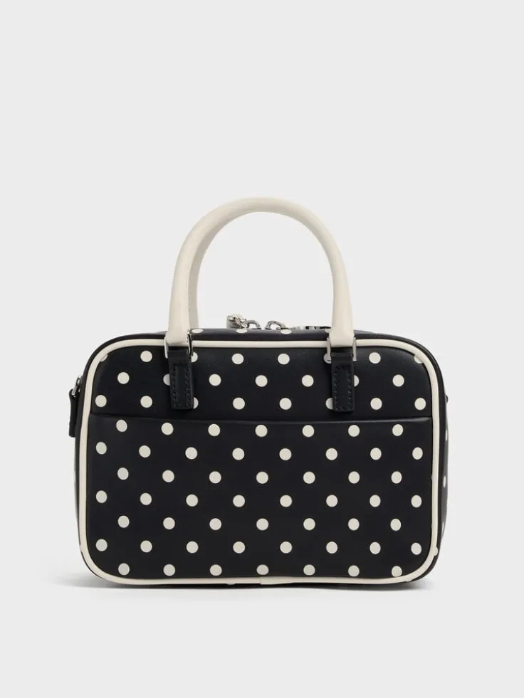 Sianna Polka-Dot Bowling Bag