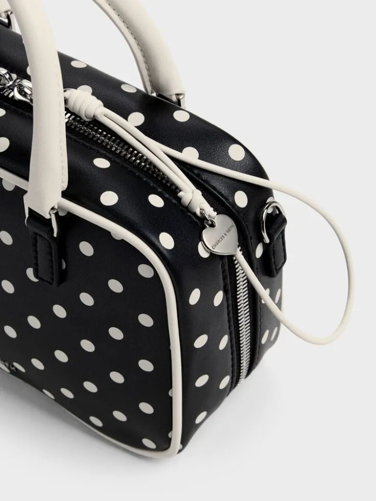 Sianna Polka-Dot Bowling Bag