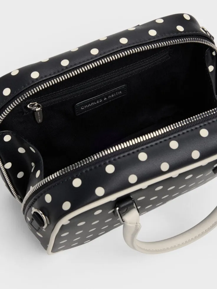 Sianna Polka-Dot Bowling Bag
