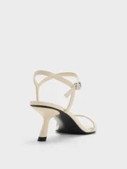 Slant-Heel Ankle-Strap Sandals