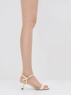Slant-Heel Ankle-Strap Sandals