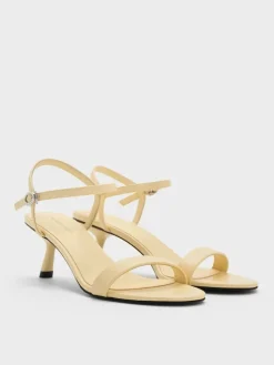 Slant-Heel Ankle-Strap Sandals