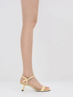 Slant-Heel Ankle-Strap Sandals