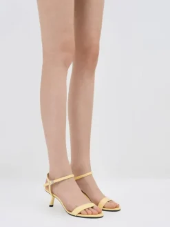 Slant-Heel Ankle-Strap Sandals