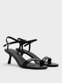 Slant-Heel Ankle-Strap Sandals
