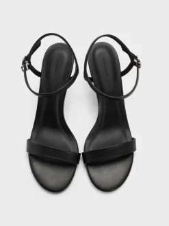 Slant-Heel Ankle-Strap Sandals