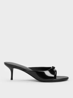 Sonali Bow Heeled Thong Sandals