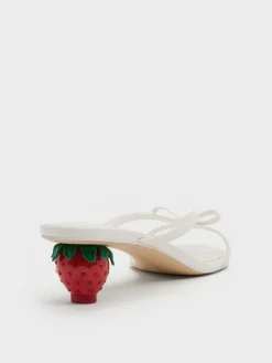 Sonali Bow Strawberry-Heel Mules