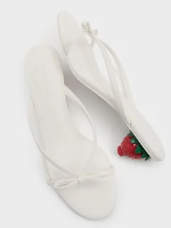 Sonali Bow Strawberry-Heel Mules