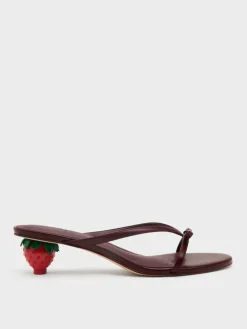 Sonali Bow Strawberry-Heel Mules