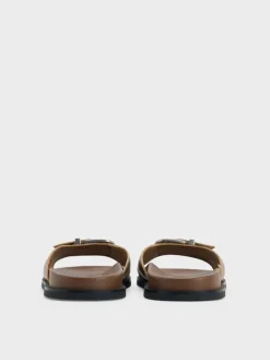 Stitch-Trim Buckled Slides