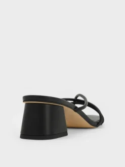 Strappy Toe-Ring Block-Heel Sandals
