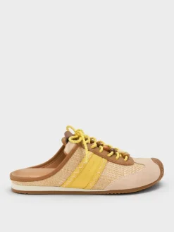Suede Woven Slip-On Sneakers