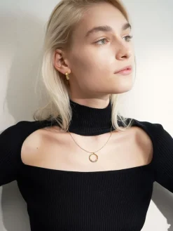Swarovski&reg; Crystal Studded Hoop Earrings