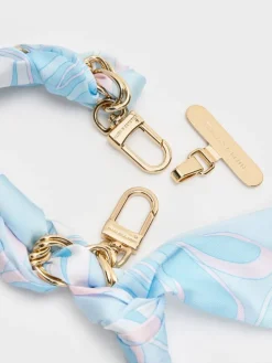 Swirl-Scarf Chain Bag Strap