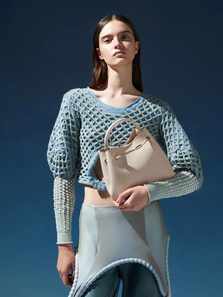 Sybill Geometric Bucket Bag