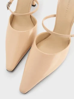 Tapered Square-Toe Heeled Mules