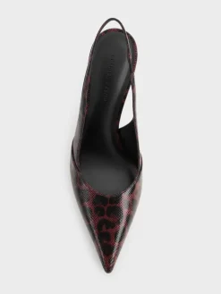 Taylen Leopard-Print Slingback Pumps