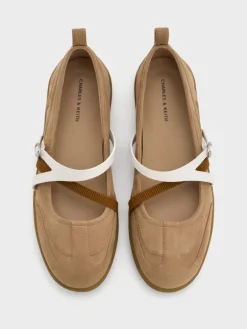Tiggy Faux Suede Two-Tone Ballet Sneakers