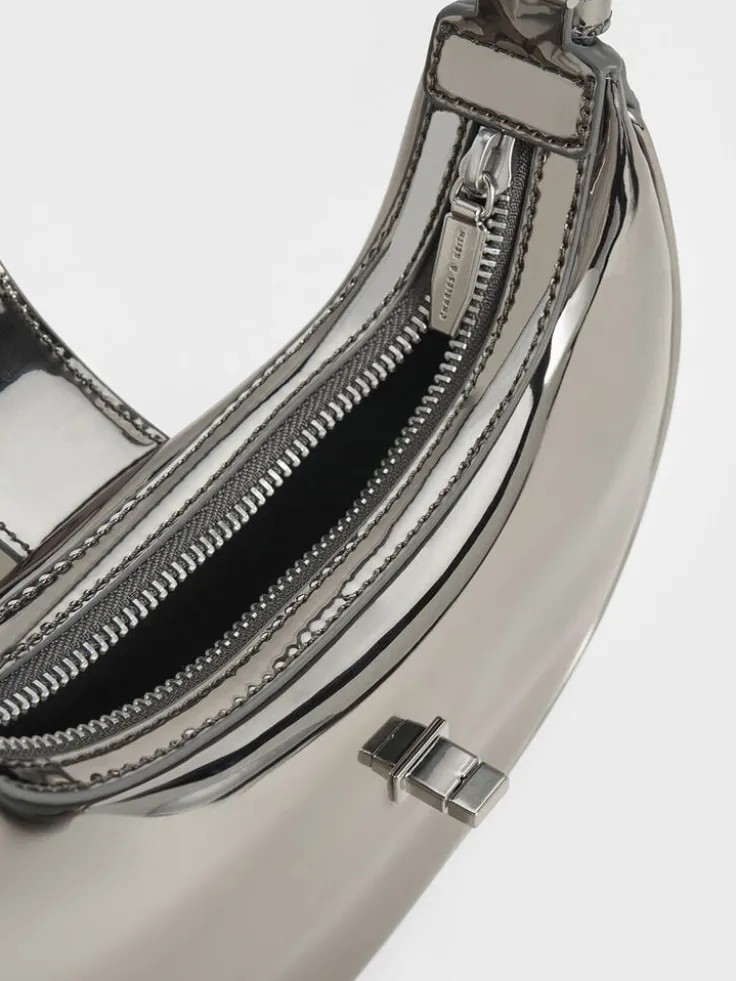 Trice Metallic Belted Shoulder Bag