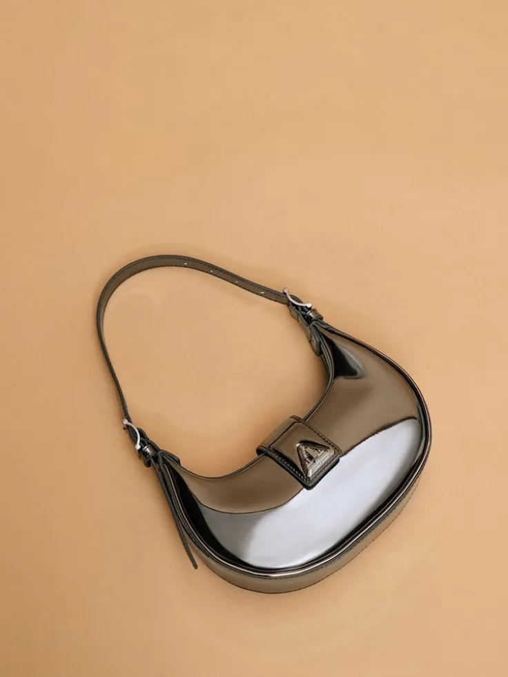 Trice Metallic Belted Shoulder Bag