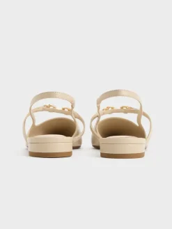 Trifina Pointed Slingback Flats