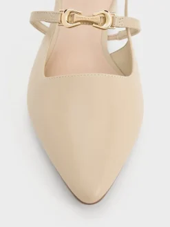 Trifina Pointed Slingback Flats