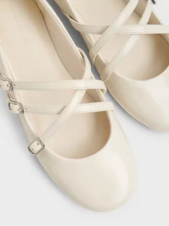 Triple-Strap Mary Jane Flats
