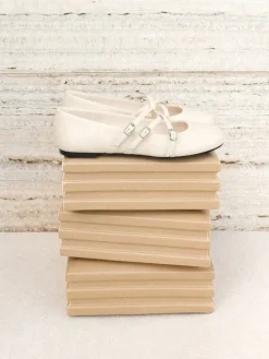 Triple-Strap Mary Jane Flats