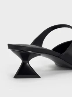Vada Asymmetric Sculptural Heel Pumps
