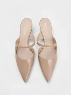 Vada Patent Asymmetric Sculptural Heel Pumps