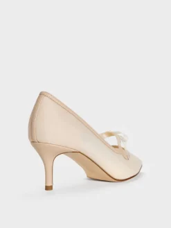 Venetia Mesh Bow Pointed Pumps