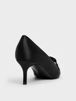 Venetia Satin Bow Pointed Pumps
