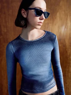 Vesta Angular Cat-Eye Sunglasses