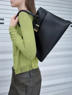 Voyager Leather Belted Tote Bag