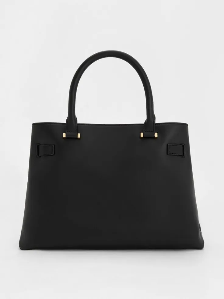 Voyager Leather Belted Tote Bag