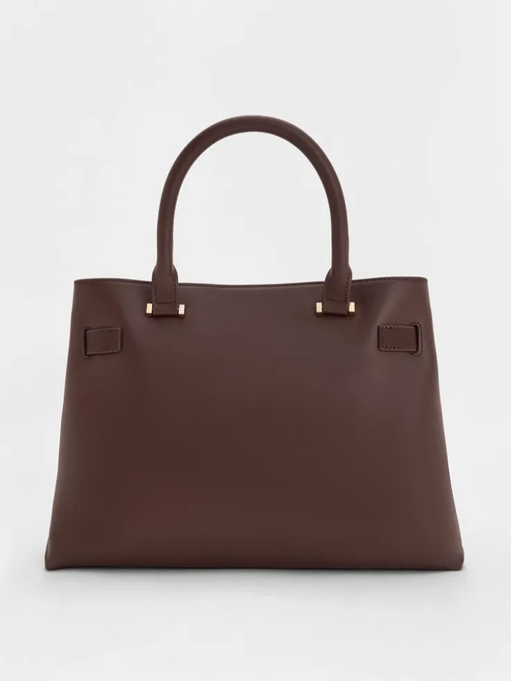 Voyager Leather Belted Tote Bag