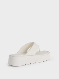V-Strap Flatform Thong Sandals