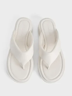 V-Strap Flatform Thong Sandals