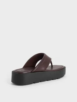 V-Strap Flatform Thong Sandals