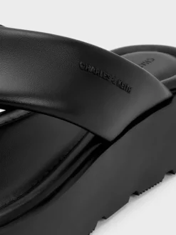 V-Strap Flatform Thong Sandals
