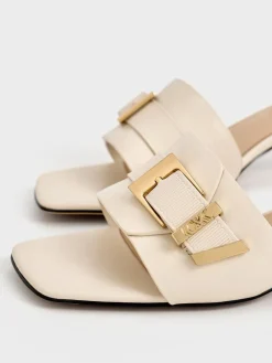Whitney Leather Heeled Mules