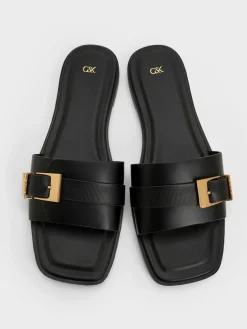 Whitney Leather Slide Sandals