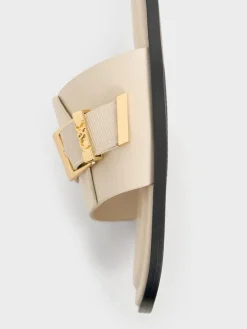 Whitney Leather Slide Sandals