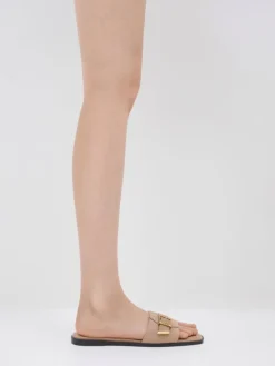 Whitney Suede & Leather Slide Sandals