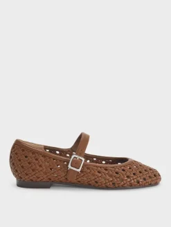Woven Mary Jane Flats
