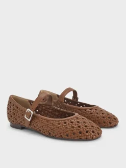 Woven Mary Jane Flats