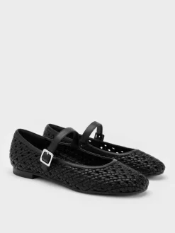 Woven Mary Jane Flats