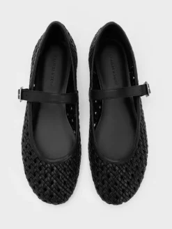 Woven Mary Jane Flats